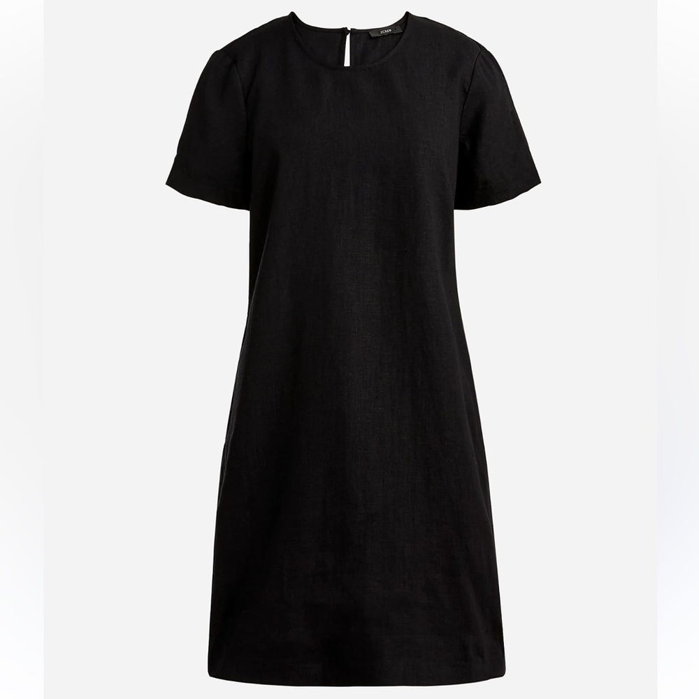 J. Crew 100% Linen T-shirt‎ Dress Black Size Small